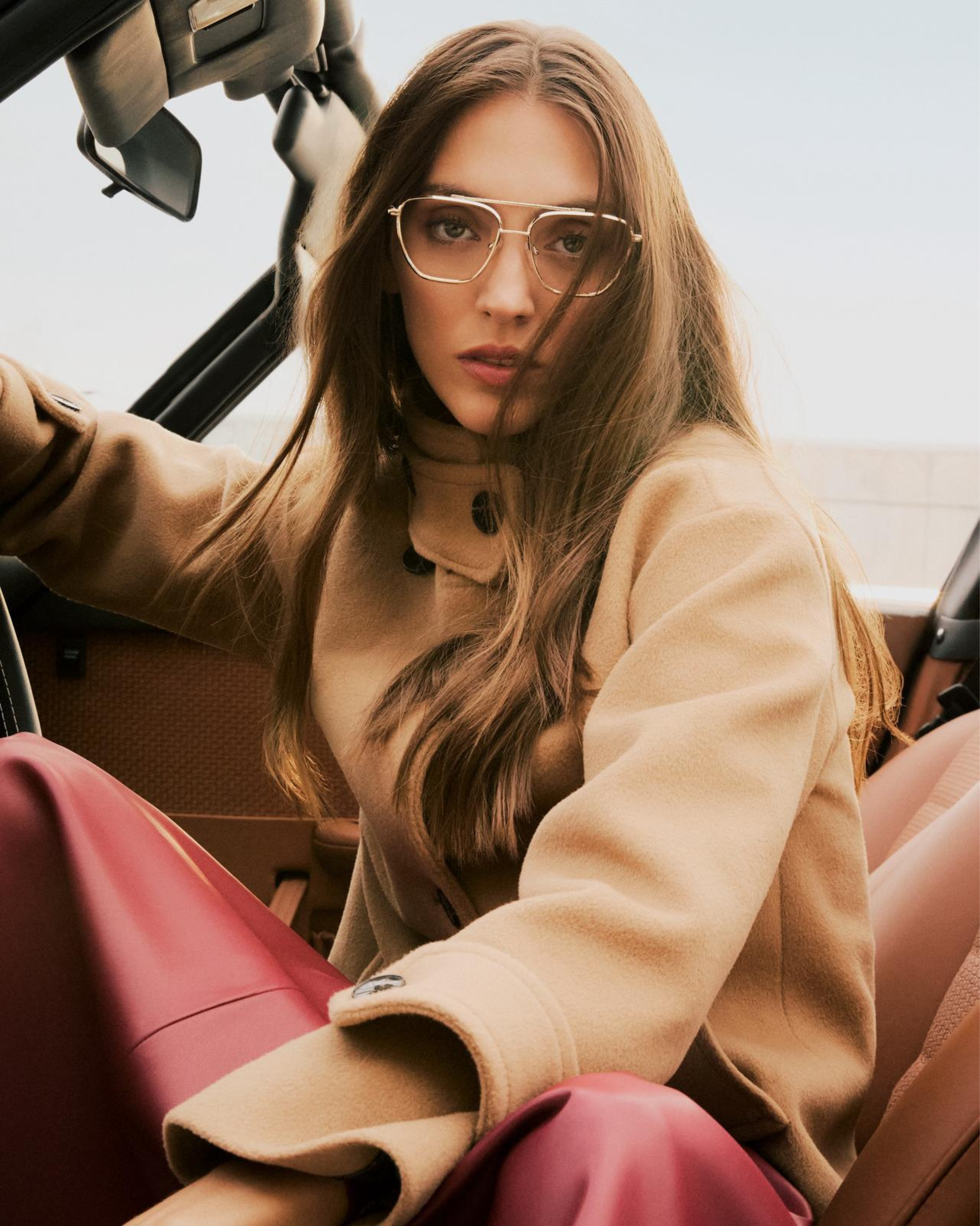 FALDA TOBILLERA EFECTO PIEL ROJO