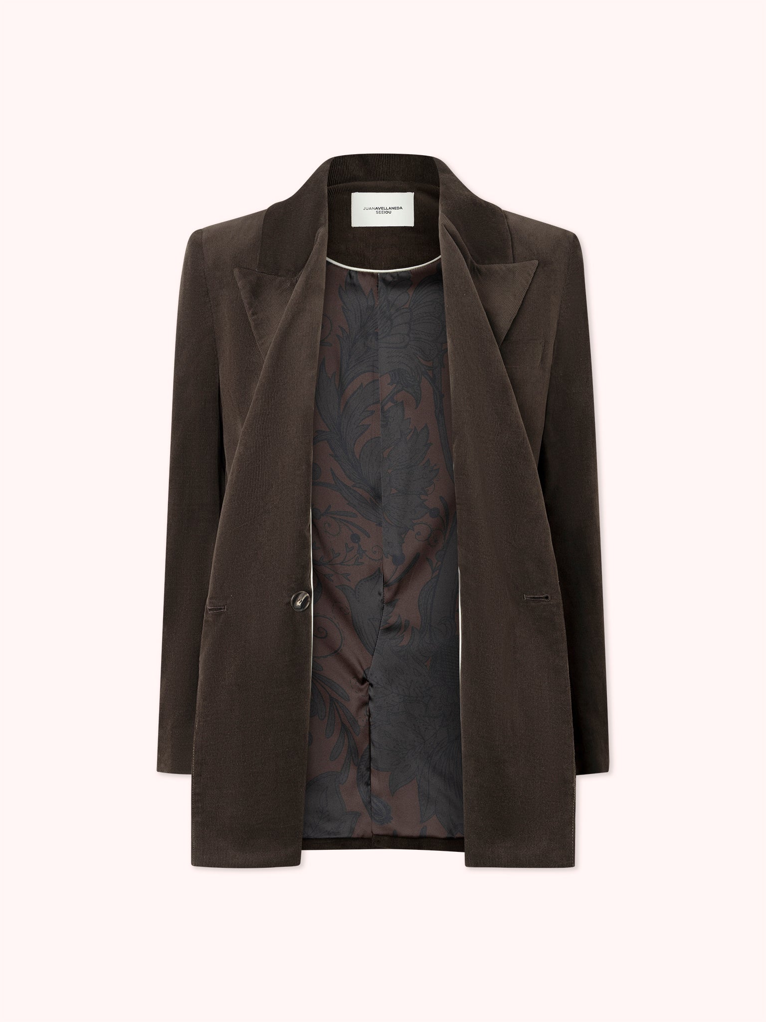 BLAZER CRUZADA DE PANA MARRÓN