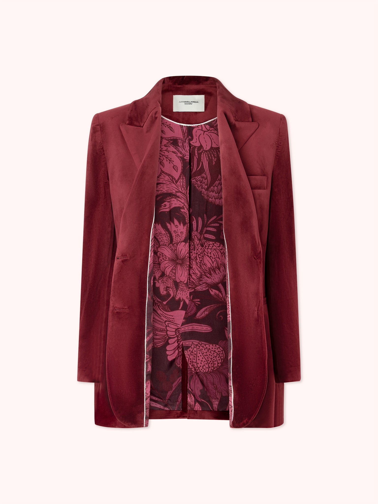 BLAZER DE TERCIOPELO BURDEOS