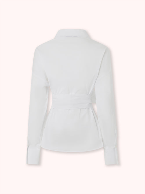 CAMISA CON CINTURÓN BLANCO