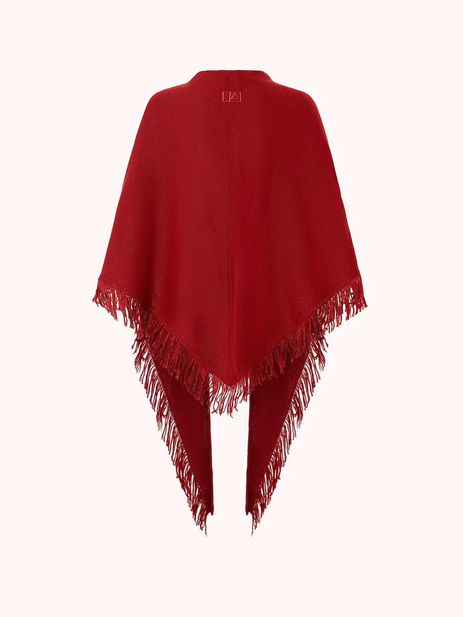 CAPA DE PUNTO FINO CON FLECOS ROJO