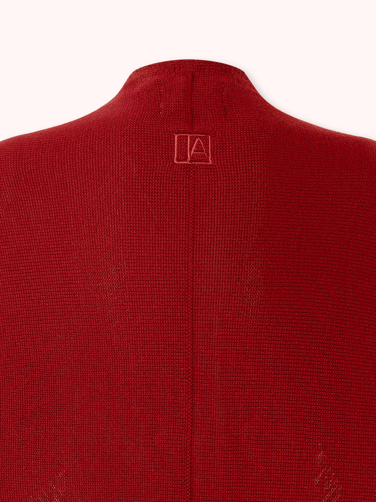 CAPA DE PUNTO FINO CON FLECOS ROJO