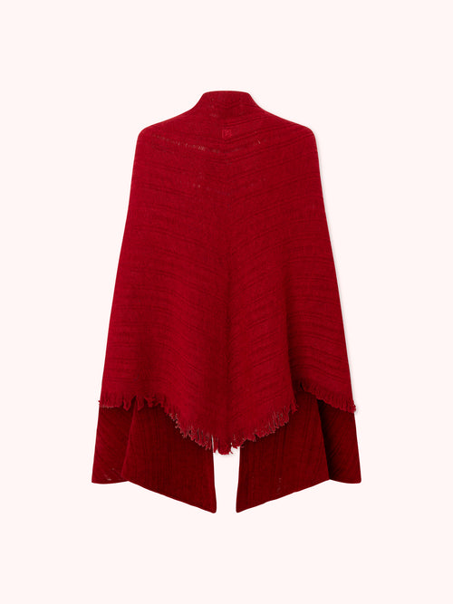 CAPA DE PUNTO ACANALADO ROJO