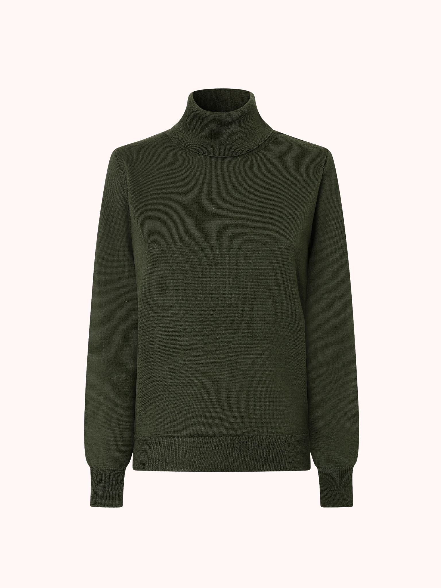 SUÉTER CUELLO CISNE MANGA LARGA VERDE