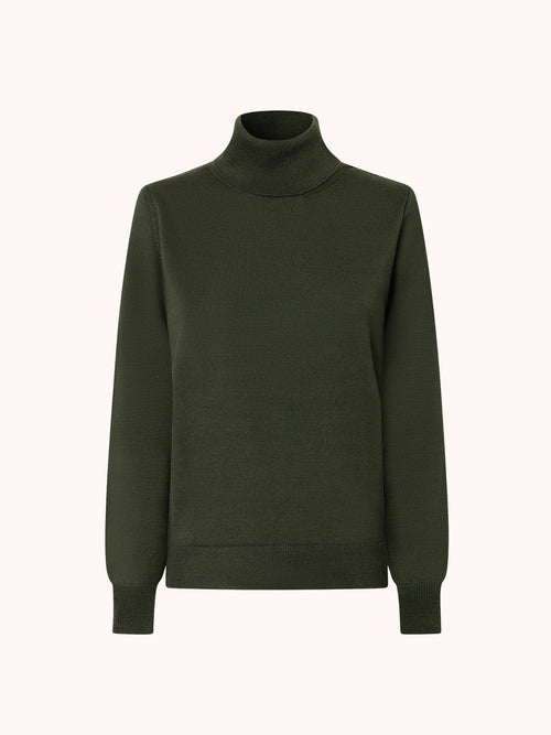 SUÉTER CUELLO CISNE MANGA LARGA VERDE