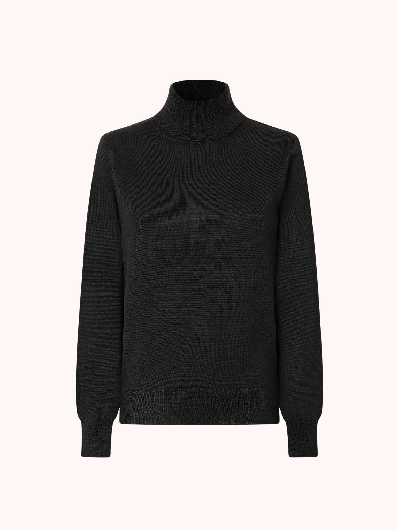 SUÉTER CUELLO CISNE MANGA LARGA NEGRO