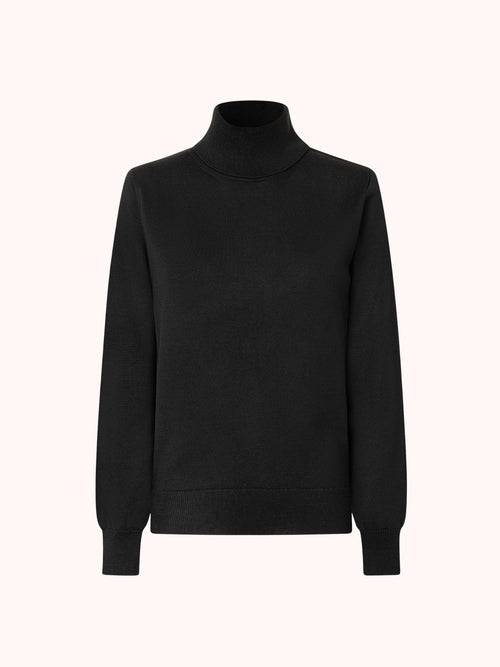 SUÉTER CUELLO CISNE MANGA LARGA NEGRO