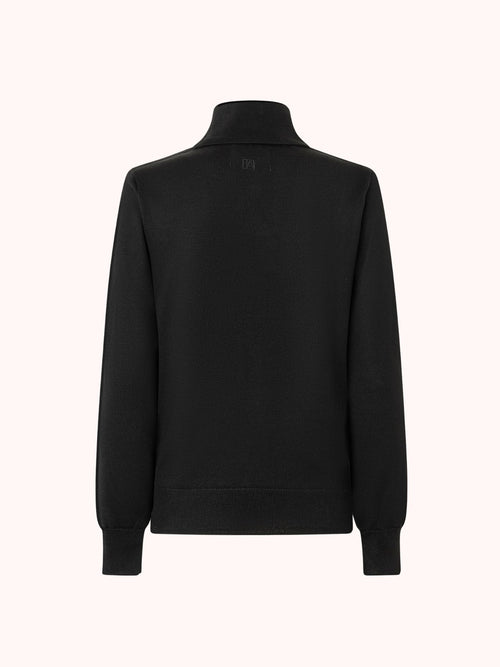 SUÉTER CUELLO CISNE MANGA LARGA NEGRO