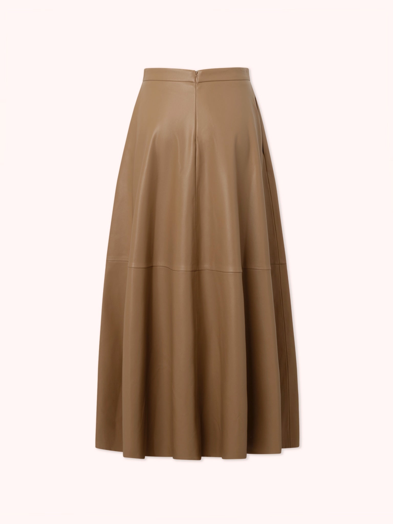 FALDA TOBILLERA EFECTO PIEL CAMEL
