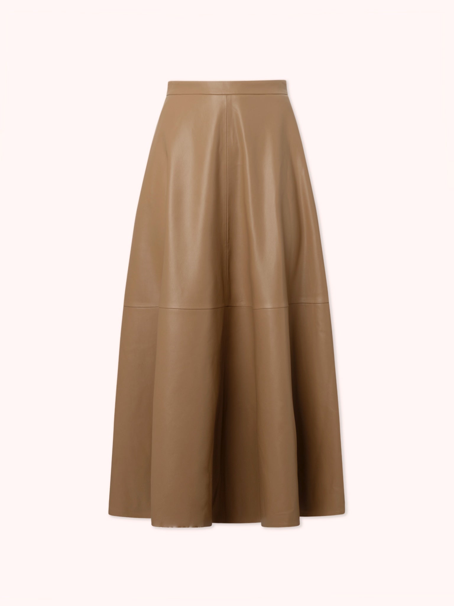 FALDA TOBILLERA EFECTO PIEL CAMEL