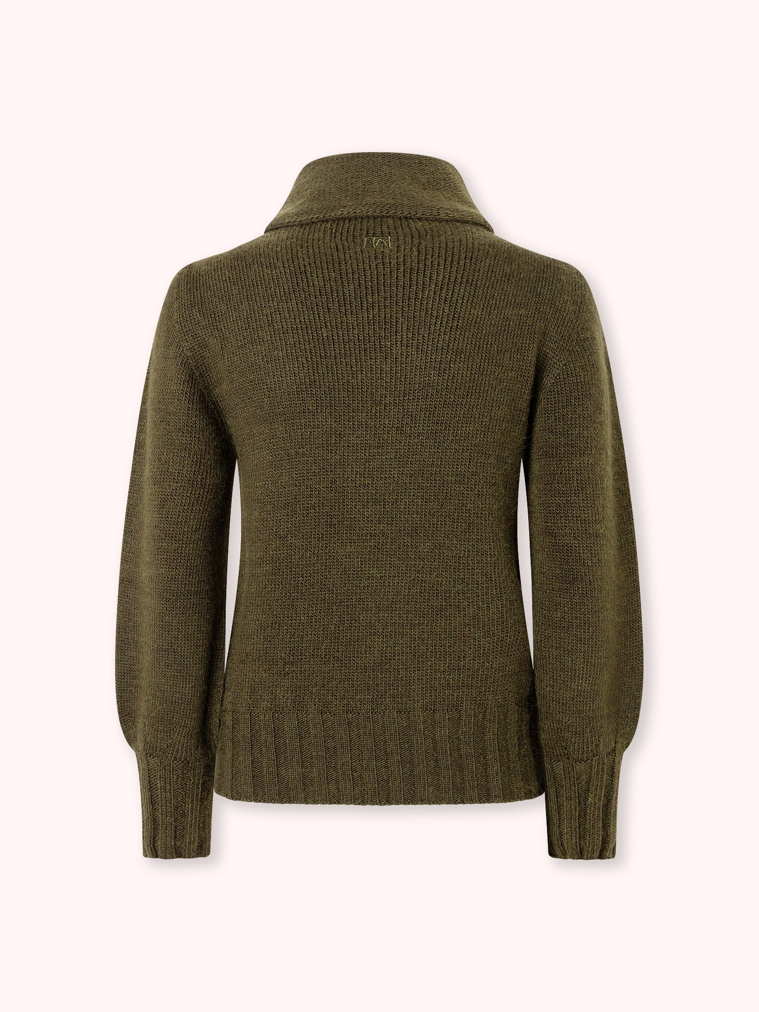 SUÉTER DE PUNTO CON CUELLO ALTO VERDE