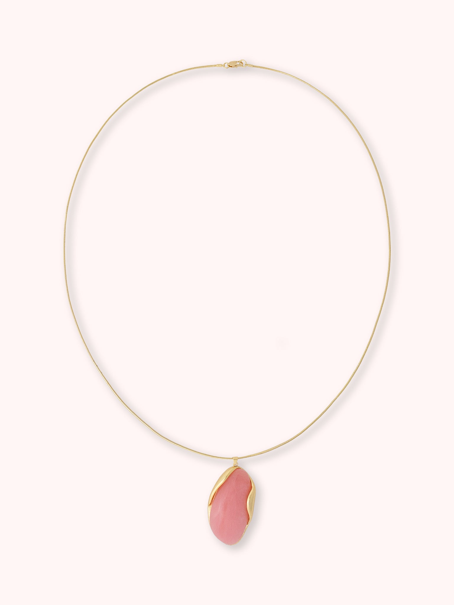 COLLAR DE PIEDRA CON DORADO
