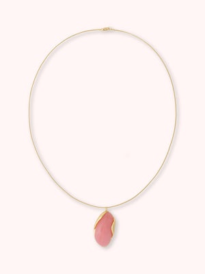 COLLAR DE PIEDRA CON DORADO