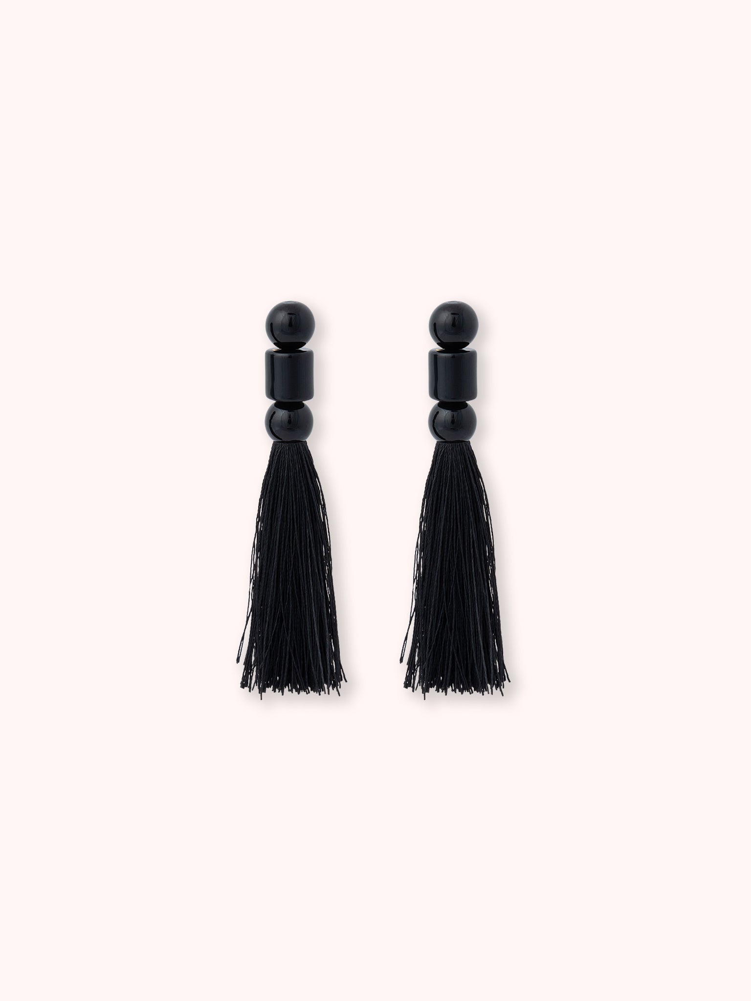 PENDIENTES LARGOS DE FLECOS AZUL MARINO