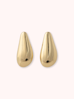 PENDIENTES OVALADOS METÁLICOS DORADO