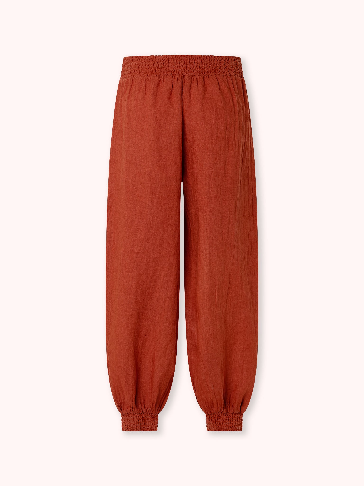 PANTALÓN BOMBACHO CINTURA ELÁSTICA TERRACOTA