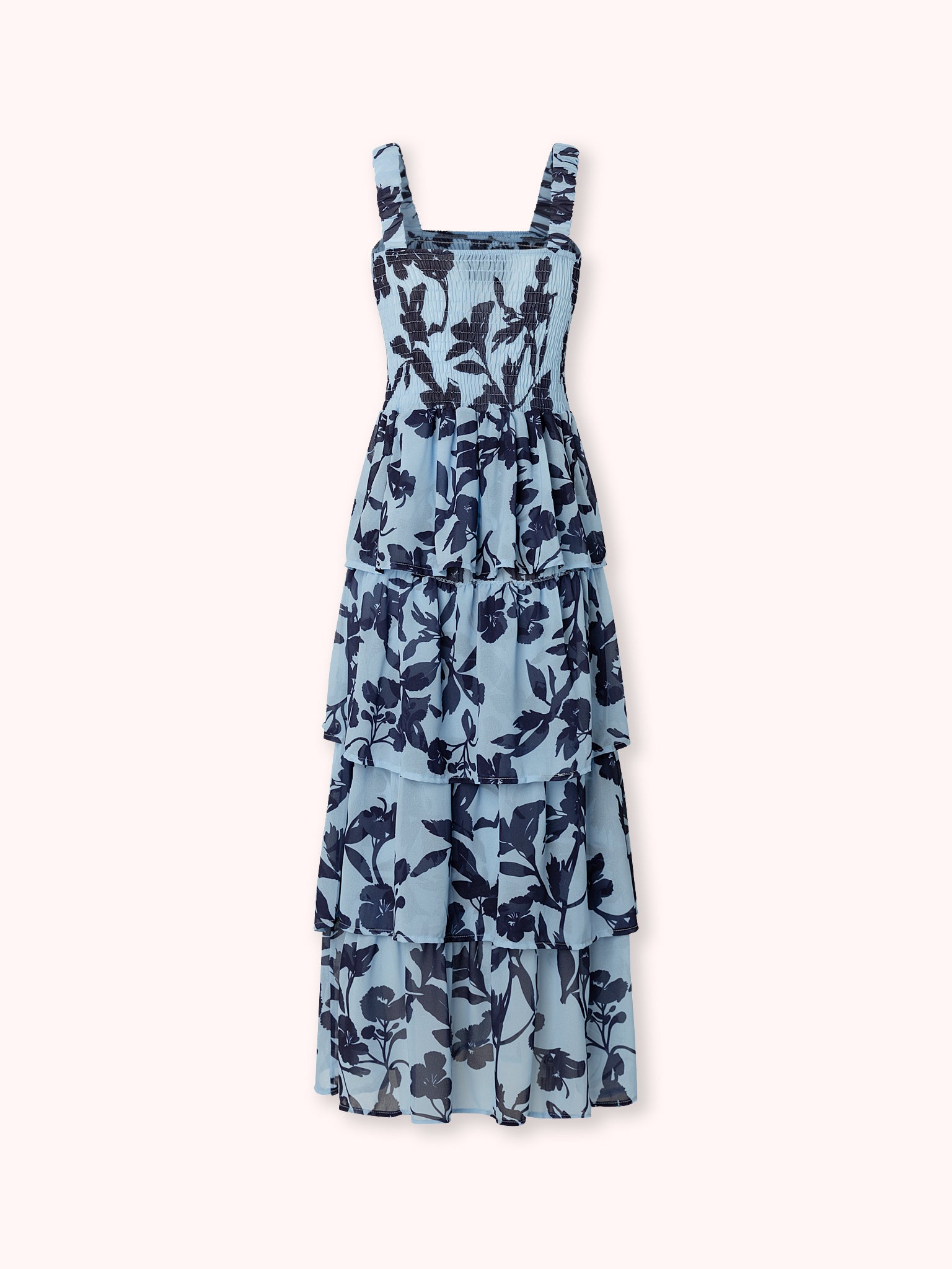 VESTIDO DE VOLANTES AZUL