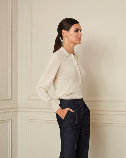 JERSEY CUELLO POLO CRUDO