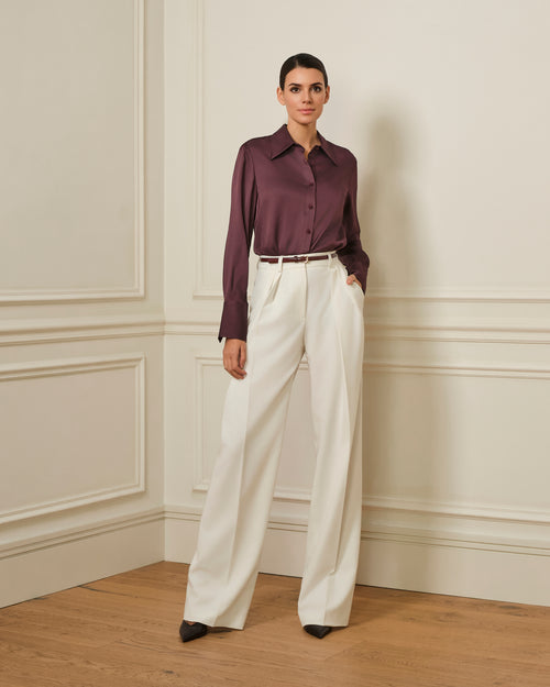 CAMISA SATINADA BERENJENA