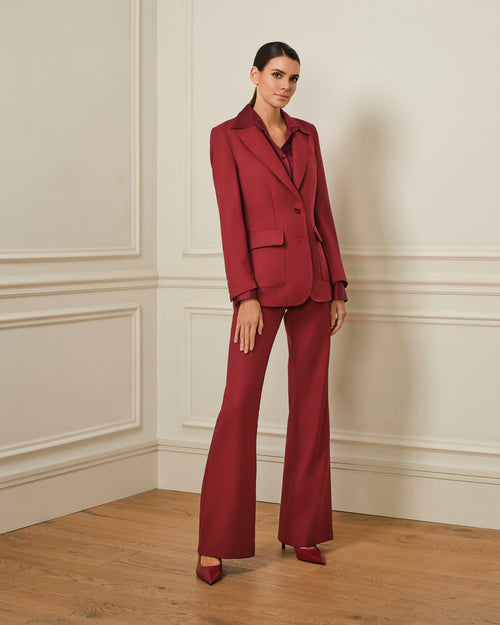 BLAZER CON BOLSILLOS GRANATE