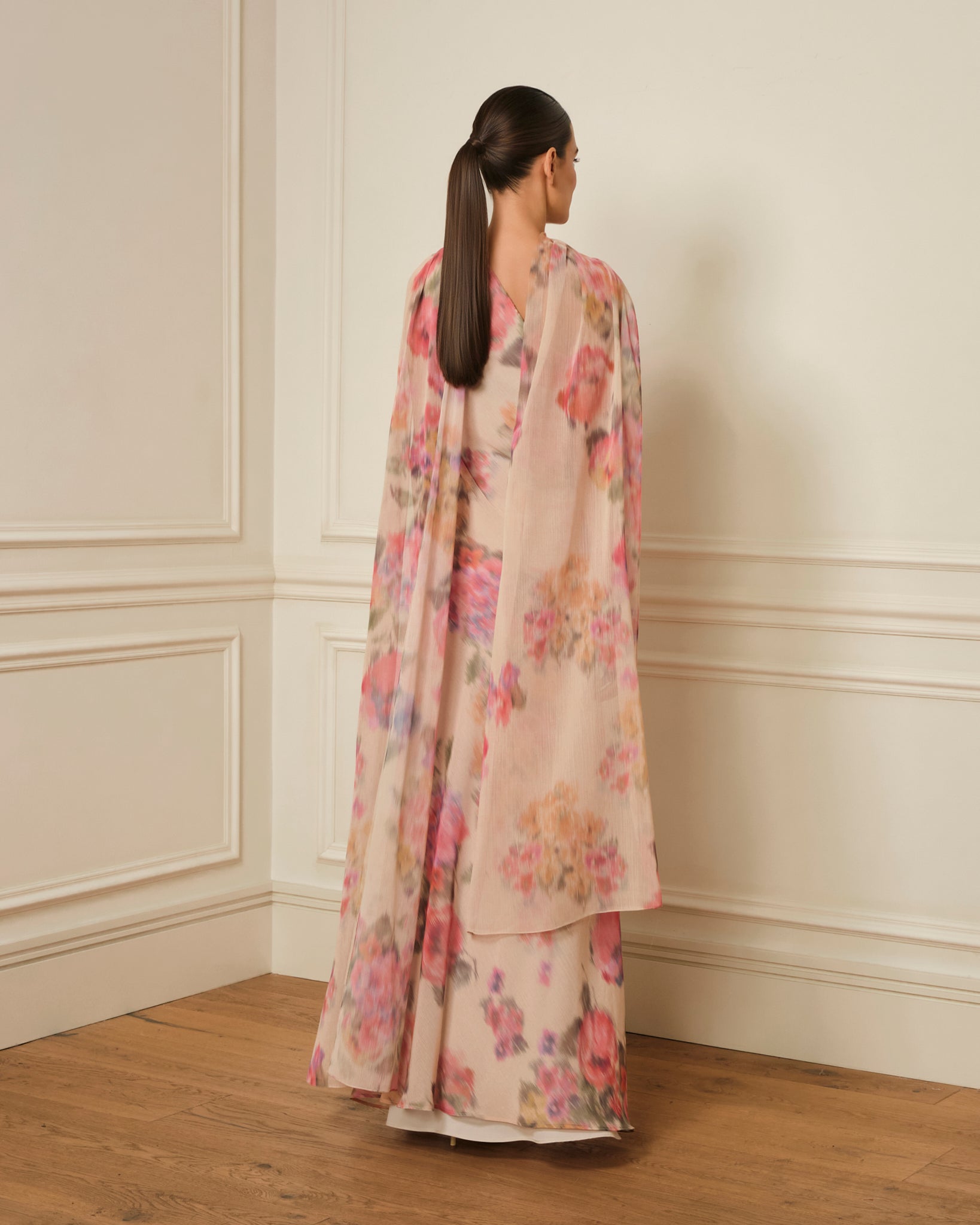 VESTIDO GASA CON ESTAMPADO FLORAL