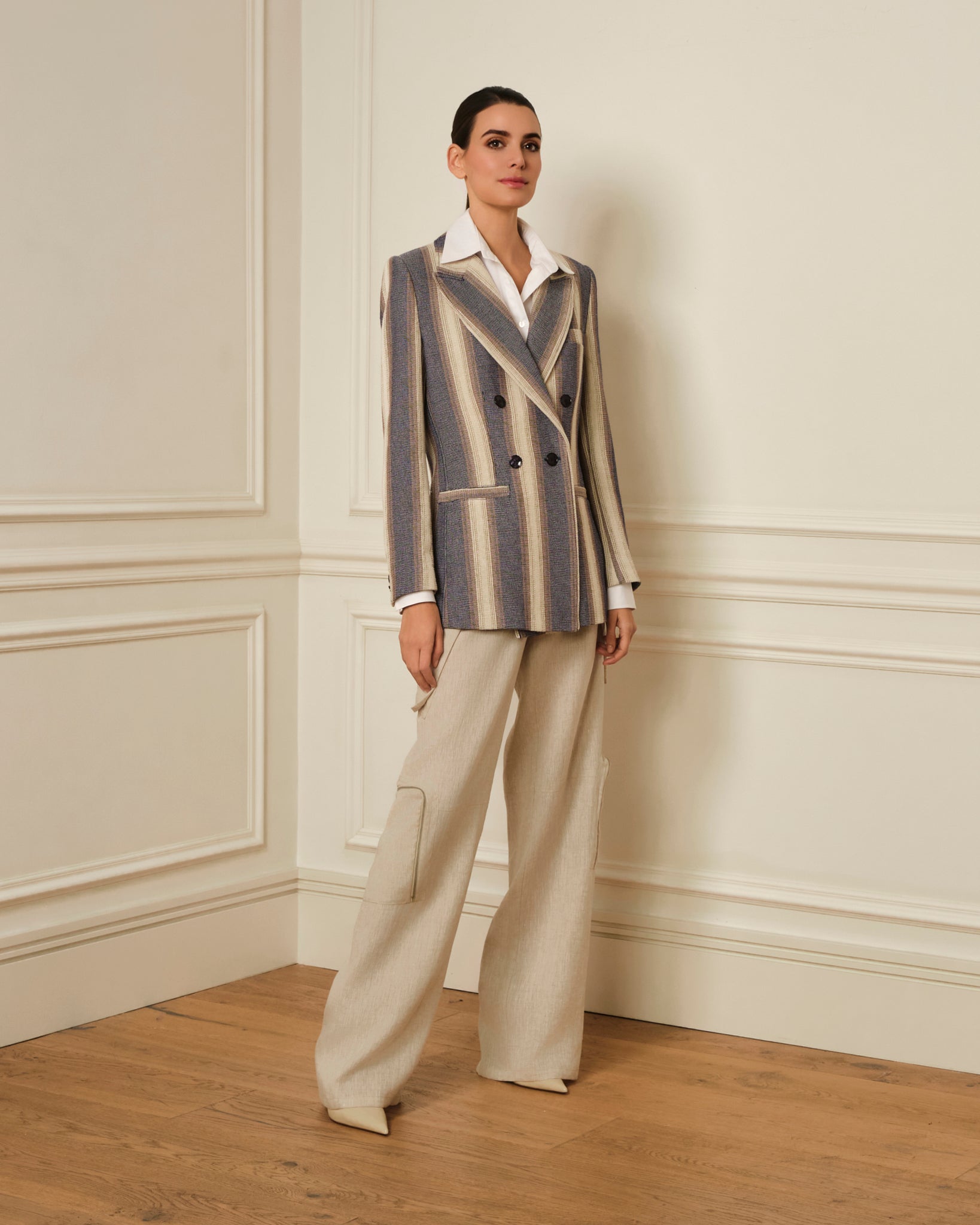 AMERICANA DE RAYAS AZUL