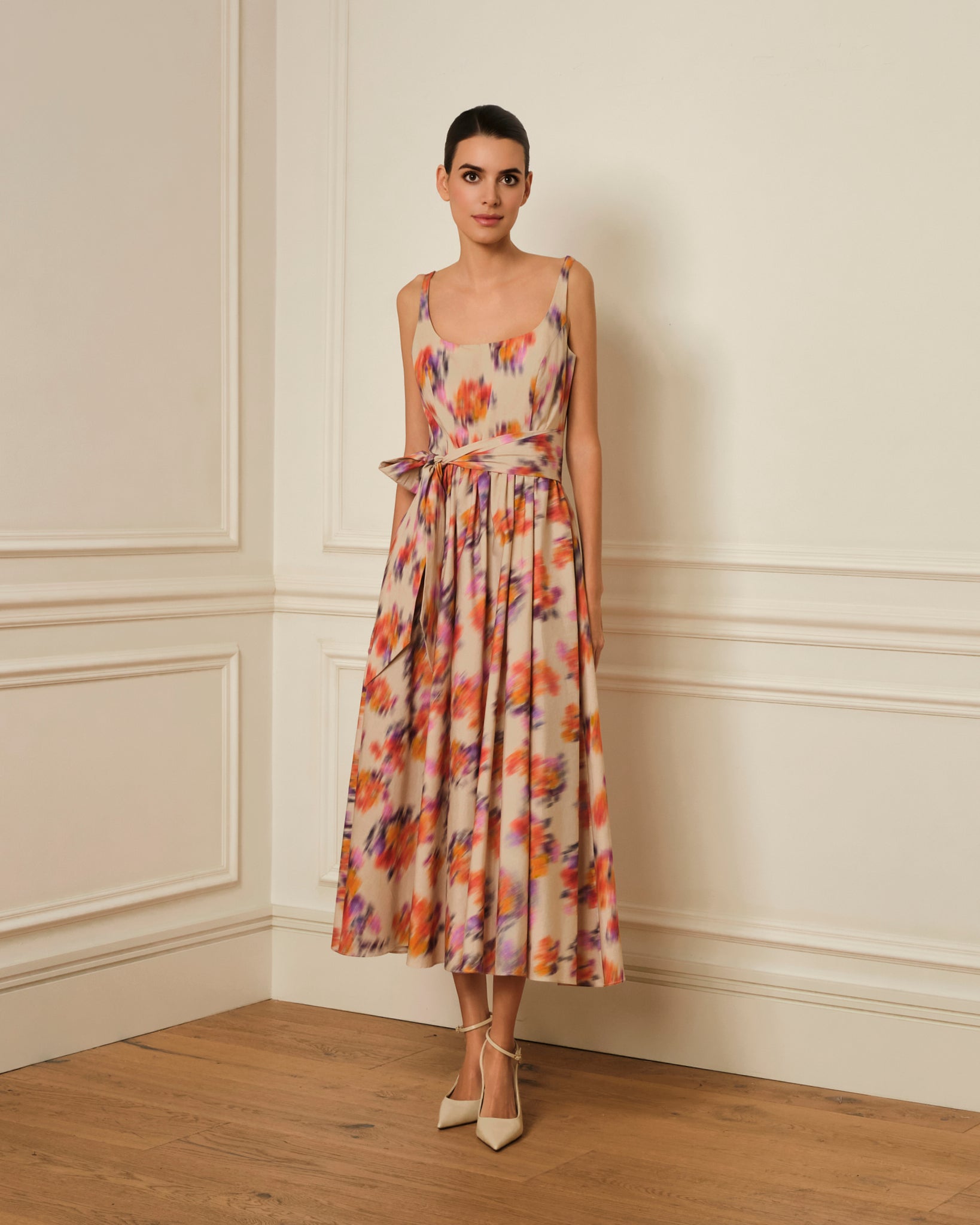 VESTIDO MIDI ESTAMPADO FLORAL