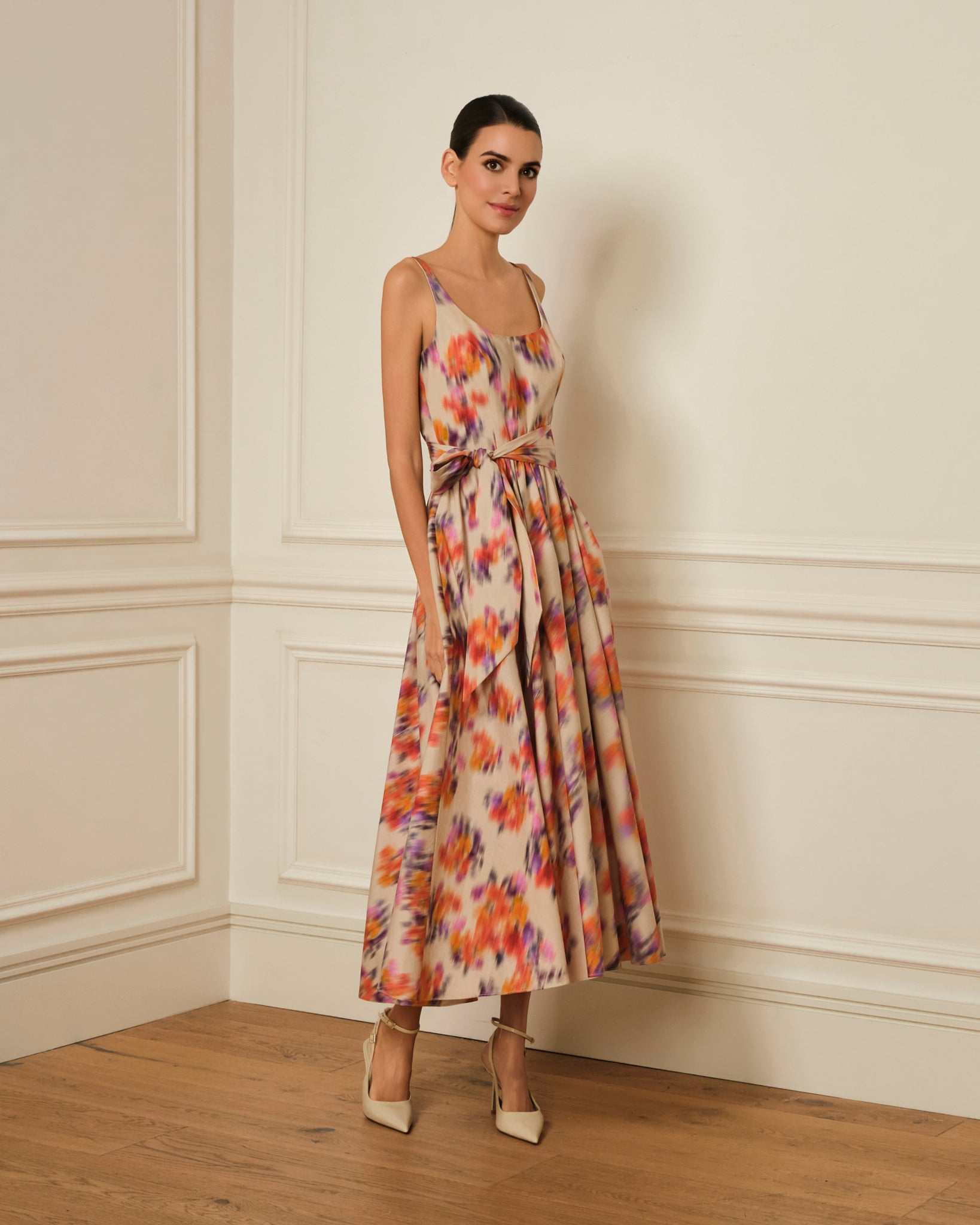 VESTIDO MIDI ESTAMPADO FLORAL