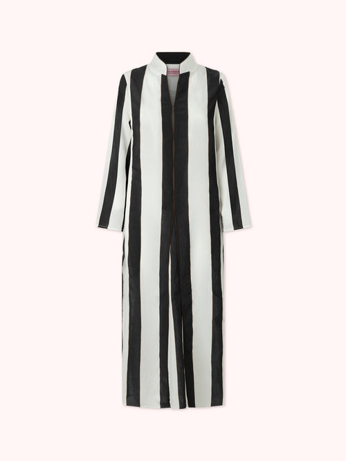 KAFTÁN ESTAMPADO RAYAS NEGRAS RANYA