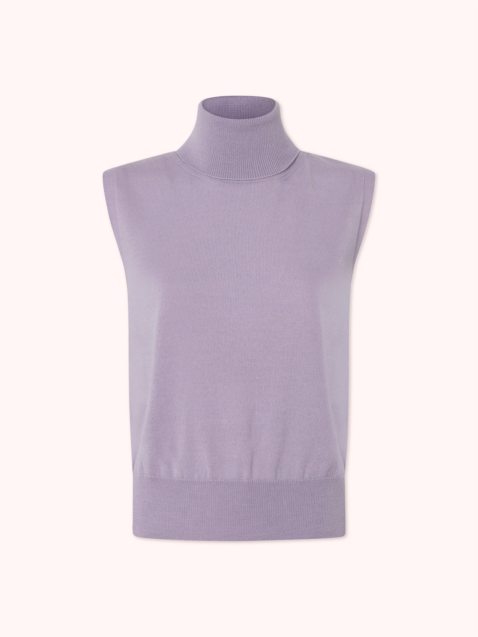 JERSEY SIN MANGAS CUELLO ALTO MALVA