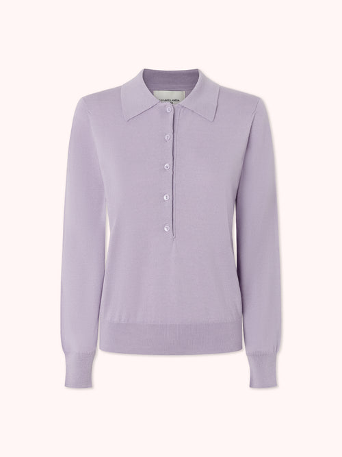 JERSEY CUELLO POLO MALVA