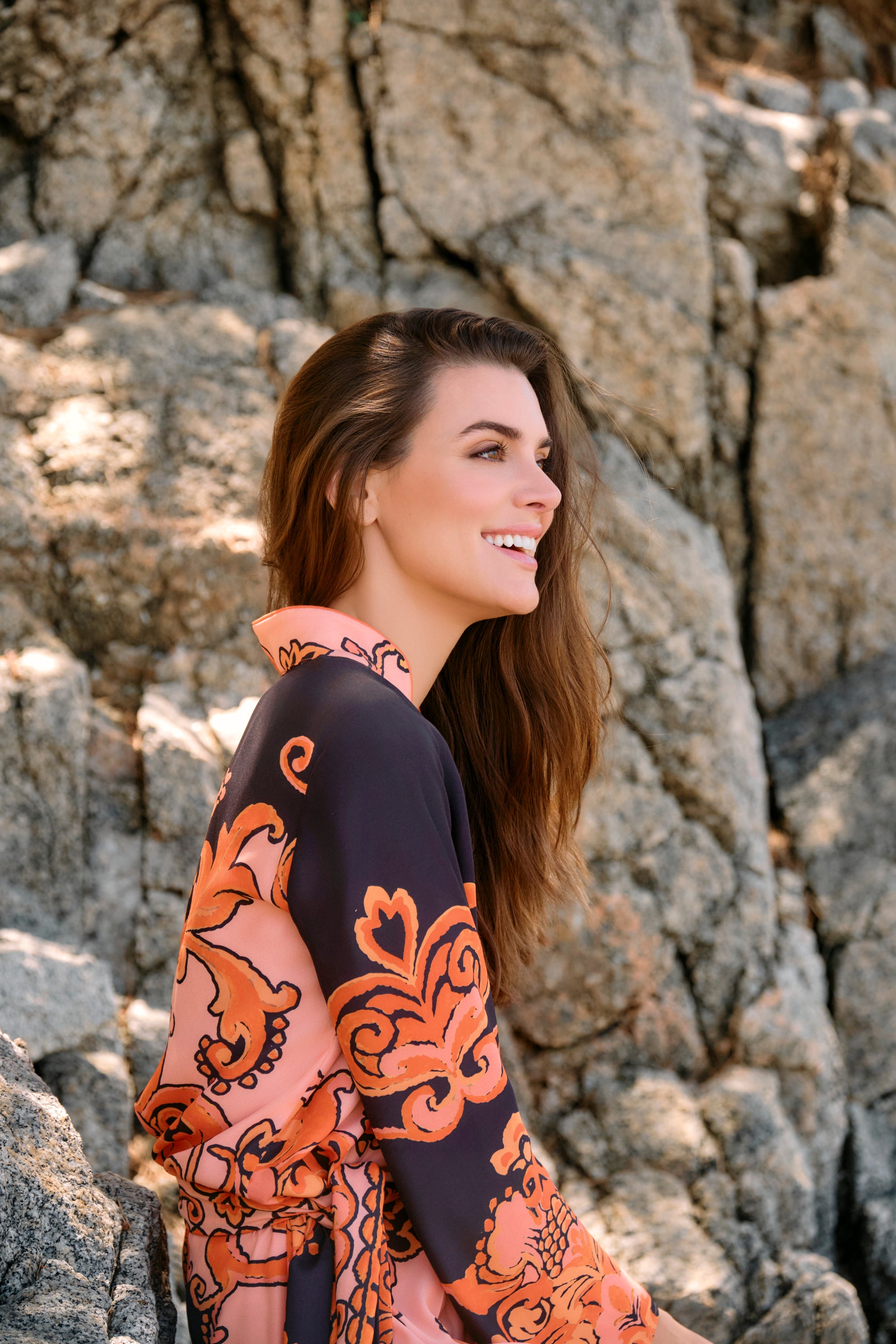 KAFTÁN ESTAMPADO NARANJA KAIRA