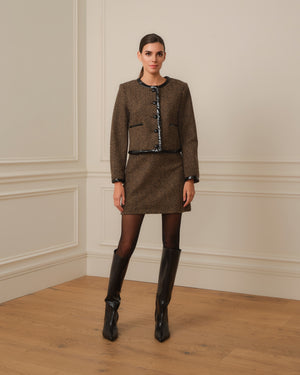 CHAQUETA CORTA MARRÓN