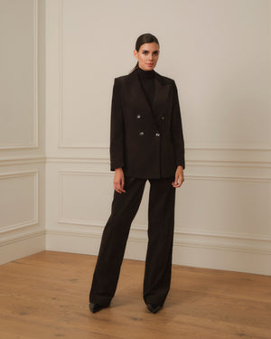 BLAZER CRUZADA DE PANA MARRÓN