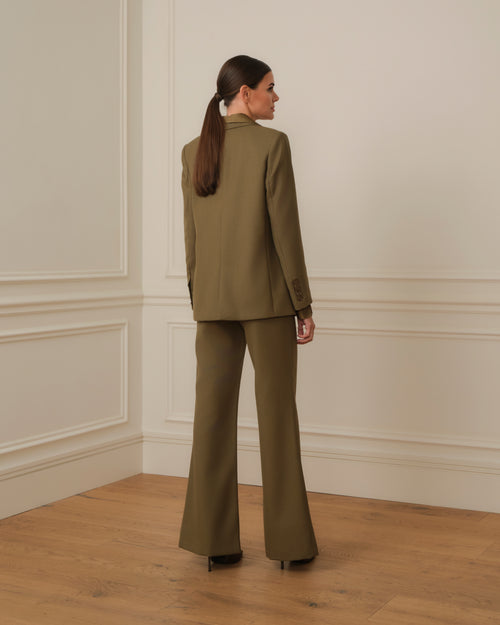 PANTALÓN FLARE VERDE MILITAR