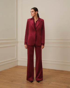 BLAZER DE TERCIOPELO BURDEOS