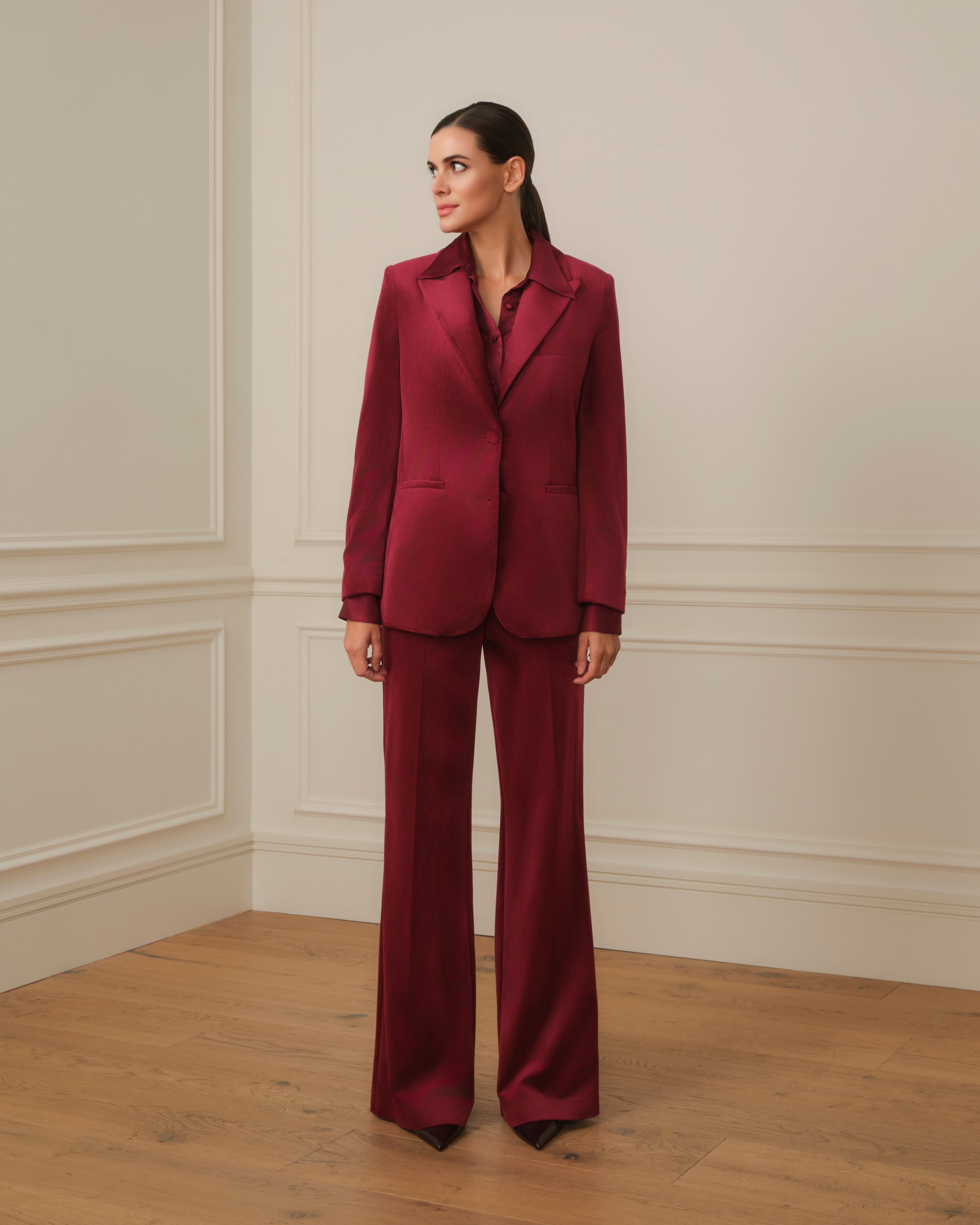 BLAZER DE TERCIOPELO BURDEOS