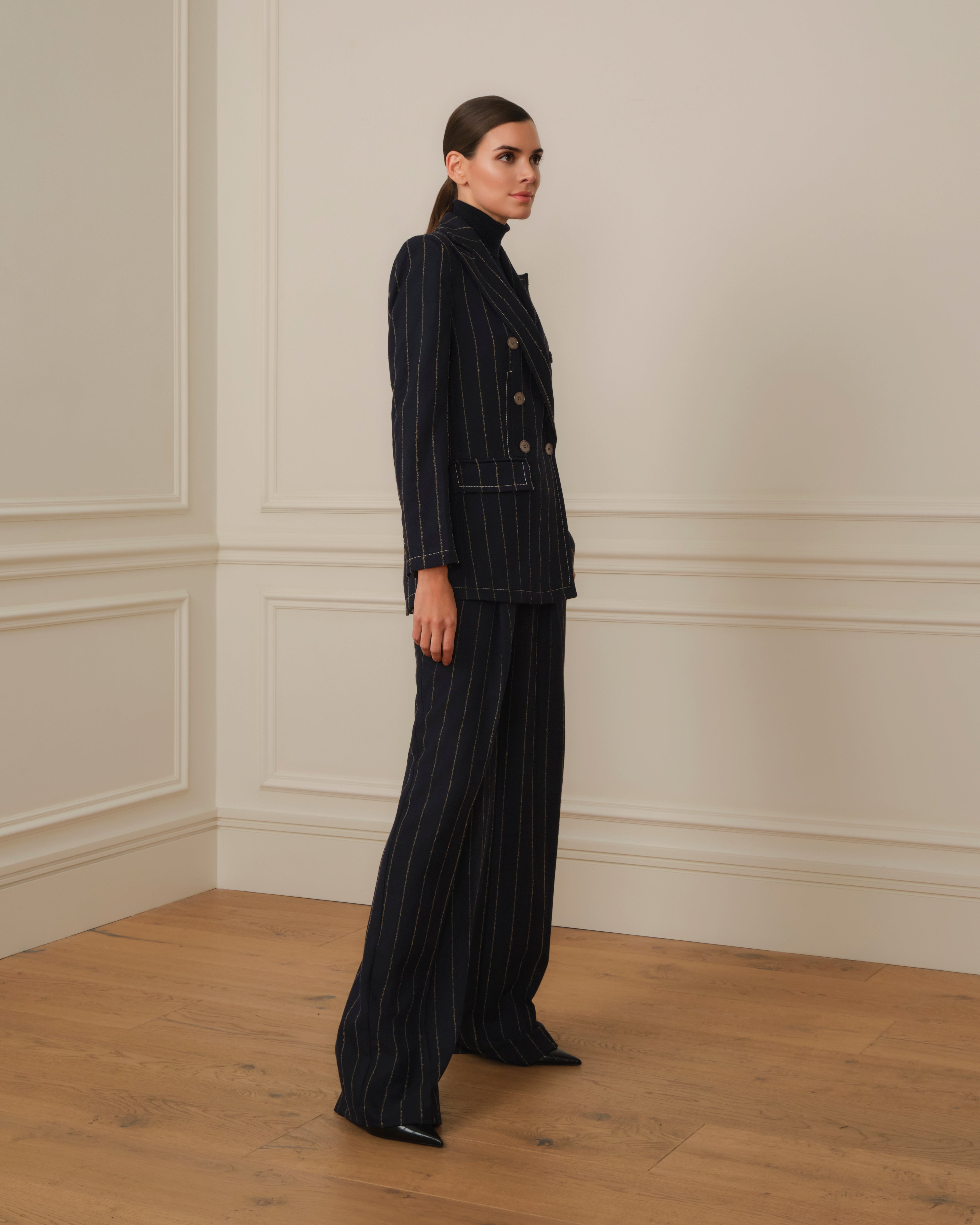 BLAZER CRUZADA DE RAYAS