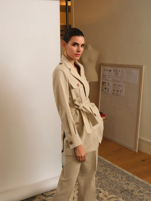 BLAZER SAHARIANA LINO NATURAL CHARLES