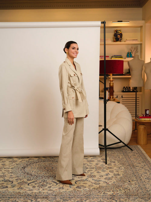 BLAZER SAHARIANA LINO NATURAL CHARLES