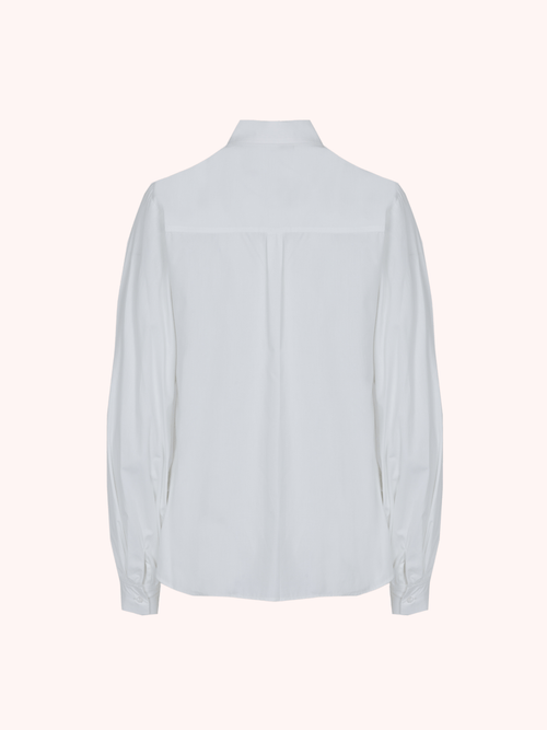 CAMISA DE MANGA ABULLONADA BLANCA