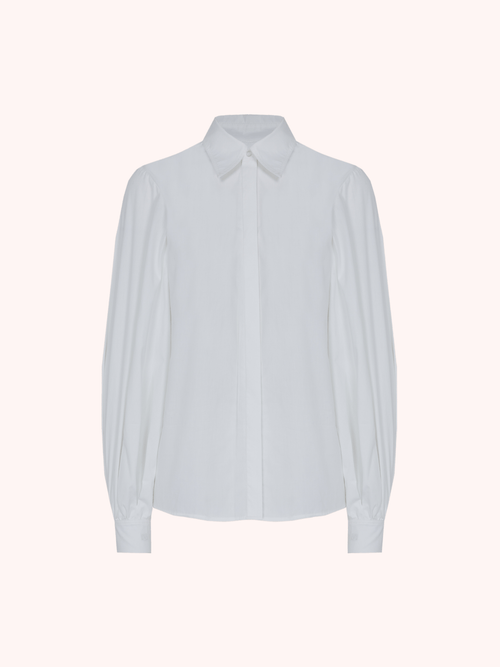 CAMISA DE MANGA ABULLONADA BLANCA