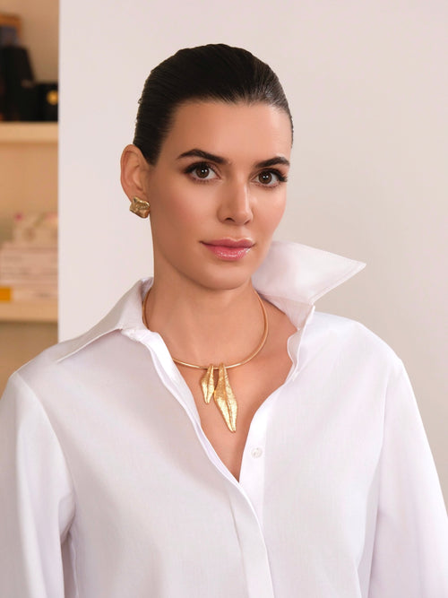 LEMON LEAF COLLAR DORADO