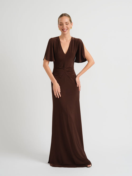 VESTIDO MARRÓN ZIA