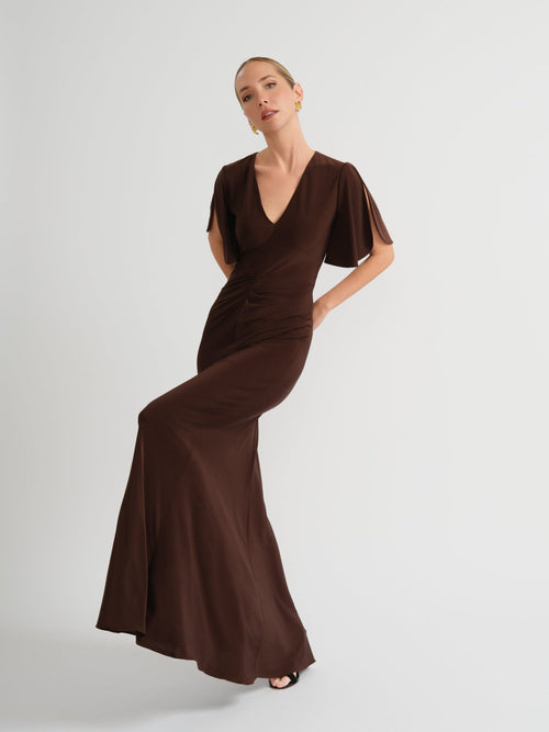 VESTIDO MARRÓN ZIA