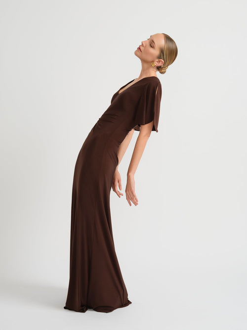 VESTIDO MARRÓN ZIA